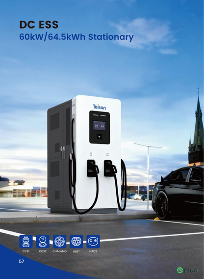 Teison ESS DC Fast Charging Station 60 kW with storage 64.5 kWh Street